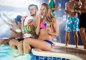 Private pool party