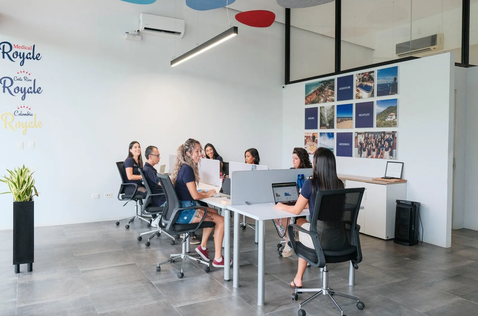 The Jaco Royale team working from its Jaco office