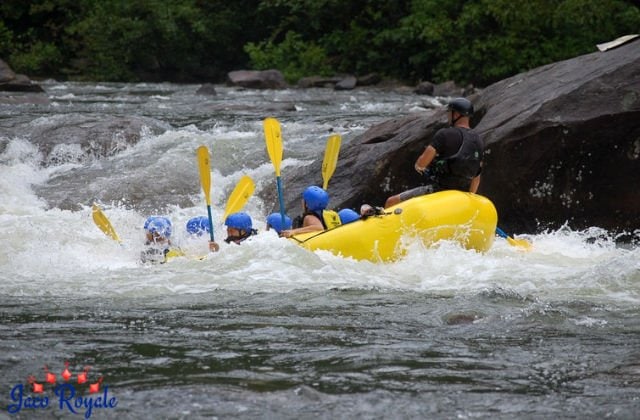 Tourists Rafting in the Naranjo river