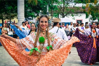 Costa Rican Ticas Traditional Dance