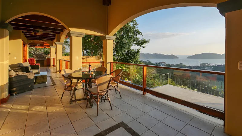 5BR Infinity pool overlooking the ocean at Royale Blizzard luxury villa in Jaco, Costa Rica.