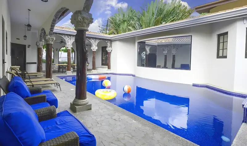 Luxury Royale Lotus oceanview estate with infinity pool and tropical mountain views in Jacó, Costa Rica